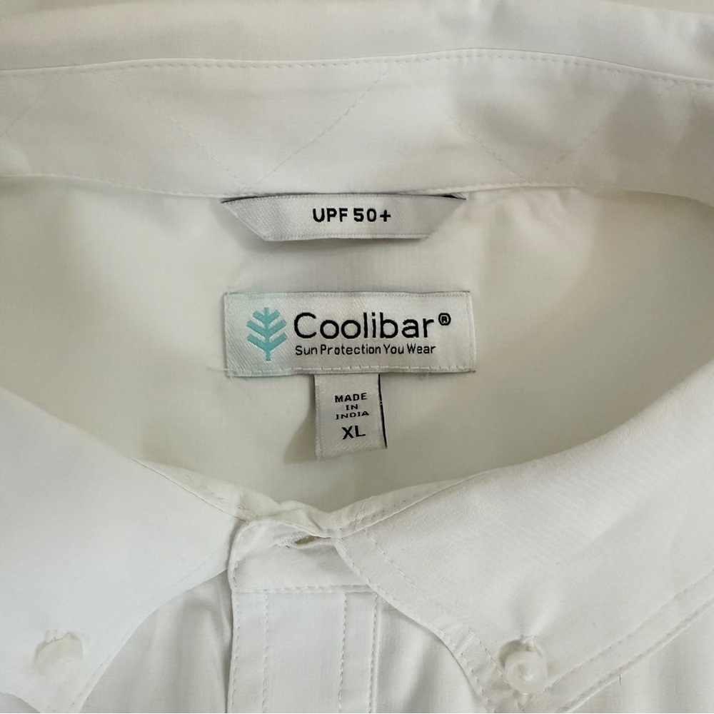 Coolibar Men's Aricia Sun Shirt White XL - Picture 13 of 14